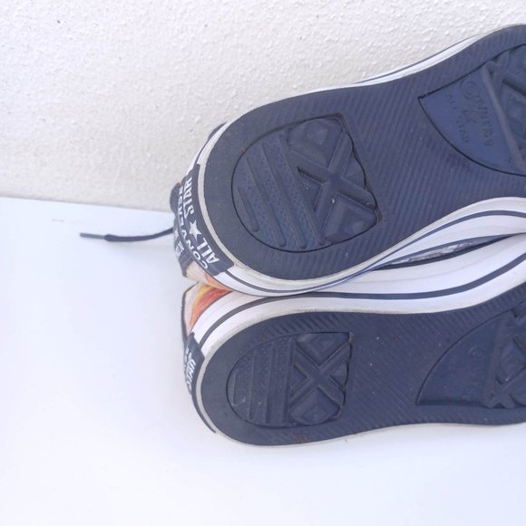 Converse Flash Men's Size 7 Black Red White High Cut Laced Shoes - Picture 14 of 15